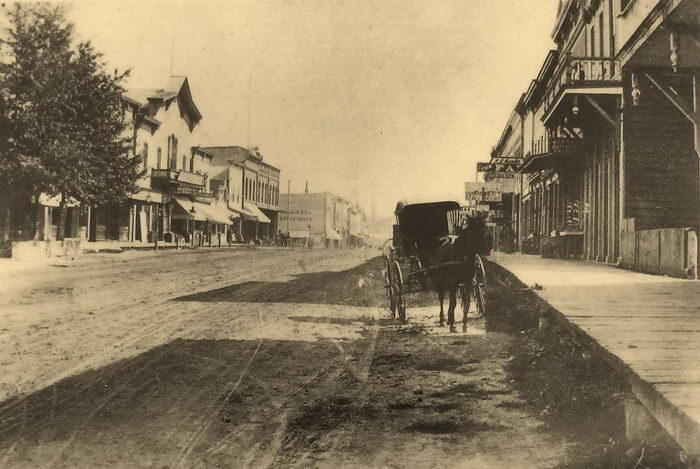 Selkirk Opera House - Old Photo Of Opera House On Left